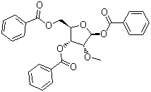 CAS # 68045-07-8, 1,3,5-Tri-O-benzoyl-2-O-methyl-D-ribose