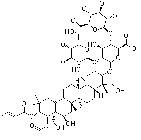 structure of CAS# 6805-41-0, 七叶皂素