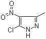 structure of CAS# 6814-58-0, 5-氯-3-甲基-4-硝基-1H-吡唑