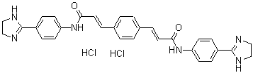CAS # 6823-69-4, GW 4869, 4',4''-Di-2-imidazolin-2-yl-p-benzenediacrylanilide dihydrochloride