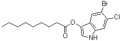 CAS 登录号：682802-80-8, 5-溴-6-氯-1H-吲哚-3-基壬酸酯