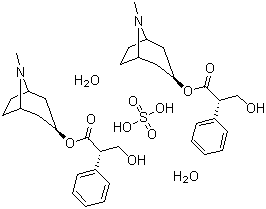 Hyoscyamine sulphate hydrate molecular structure (CAS 6835-16-1)