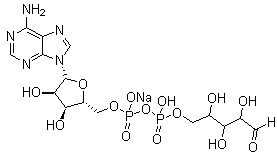 structure of CAS# 68414-18-6, 腺苷 5'-二磷酸核糖钠