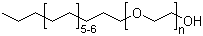 structure of CAS# 68439-49-6, Alcohols C16-18 ethoxylated