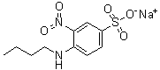 CAS 登录号：68502-34-1, 4-(丁基氨基)-3-硝基苯磺酸单钠盐