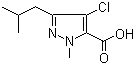 CAS 登录号：685513-49-9, 4-氯-3-异丁基-1-甲基吡唑-5-甲酸