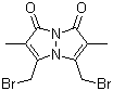 structure of CAS# 68654-25-1, 3,5-双溴甲基-2,6-二甲基吡唑并[1,2-a]吡唑-1,7-二酮