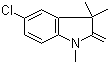 structure of CAS# 6872-17-9, 5-氯-1,3,3-三甲基-2-亚甲基吲哚啉