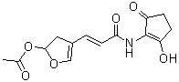 CAS # 68748-55-0, (2E)-(+)-3-[5-(Acetyloxy)-4,5-dihydro-3-furanyl]-N-(2-hydroxy-5-oxo-1-cyclopenten-1-yl)-2-propenamide, Antibiotic AM 6201, Antibiotic S 551II, Reductiomycin