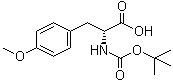 structure of CAS# 68856-96-2, N-叔丁氧羰基-D-4-甲氧基苯丙氨酸