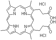 CAS # 68929-05-5, Deuteroporphyrin IX dihydrochloride, 3,7,12,17-Tetramethyl-21H,23H-porphine-2,18-dipropanoic acid hydrochloride