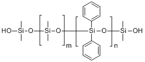 structure of CAS# 68951-93-9, Polysiloxanes di-Me, di-Ph hydroxy-terminated