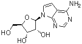 CAS # 69-33-0, 4-Amino-7-(beta-D-ribofuranosyl)pyrrolo[2,3-d]pyrimidine, Antibiotic XK 101-1, N7-Deazaadenosine, NSC 56408, Sparsamycin A, Sparsomycin A, Tubercidine, U 10071