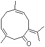 CAS 登录号：6902-91-6, 吉马酮, (E,E)-大牻牛儿-3,7(11),9-三烯-6-酮, (E,E)-3,7-二甲基-10-(1-甲基亚乙基)-3,7-环癸二烯-1-酮