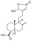 CAS 登录号：691009-85-5, 16-羟基-8(17),13-赖百当二烯-15,16-内酯-19-酸