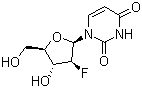 structure of CAS# 69123-94-0, 1-(2-脱氧-2-氟-beta-D-阿拉伯呋喃基)尿嘧啶