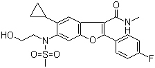 CAS 登录号：691852-58-1, HCV 796, 5-环丙基-2-(4-氟苯基)-6-[(2-羟基乙基)(甲基磺酰基)氨基]-N-甲基-3-苯并呋喃甲酰胺