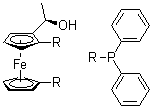 CAS # 69228-82-6, (1R)-1,1'-Bis(diphenylphosphino)-2-[(1R)-1-hydroxyethyl]ferrocene