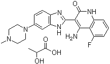 structure of CAS# 692737-80-7, Dovitinib lactate