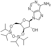 structure of CAS# 69304-45-6, 3,5-O-(1,1,3,3-四异丙基-1,3-二硅氧烷)腺苷