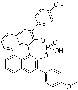 structure of CAS# 695162-88-0, (11bR)-4-Hydroxy-2,6-bis(4-methoxyphenyl)-dinaphtho[2,1-d:1',2'-f][1,3,2]dioxaphosphepin 4-oxide