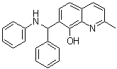 structure of CAS# 6964-62-1, 7-(alpha-苯胺基苄基)-2-甲基-8-喹啉醇