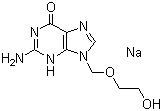 structure of CAS# 69657-51-8, 阿昔洛韦钠