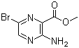 CAS # 6966-01-4, Methyl 3-amino-6-bromopyrazine-2-carboxylate, 3-Amino-6-bromopyrazine-2-carboxylic acid methyl ester, 5-Amino-2-bromo-6-pyrazinecarboxylic acid methyl ester