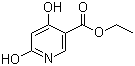 4,6-二羟基烟酸乙酯分子结构 (CAS 6975-44-6)
