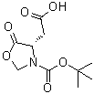 CAS 登录号：69875-20-3, (4S)-3-[叔丁氧羰基]-5-氧代-4-恶唑烷乙酸