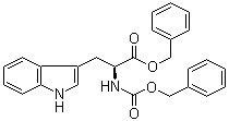 structure of CAS# 69876-37-5, N-[(Phenylmethoxy)carbonyl]-L-tryptophan phenylmethyl ester