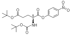 structure of CAS# 69876-58-0, Boc-L-glutamic acid 5-(tert-butyl) 1-(4-nitrophenyl) ester