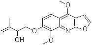 CAS # 6989-38-4, Evodine, (-)-1-[(4,8-Dimethoxyfuro[2,3-b]quinolin-7-yl)oxy]-3-methyl-3-buten-2-ol
