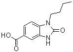CAS 登录号：698981-46-3, 1-丁基-2,3-二氢-2-氧代-1H-苯并咪唑-5-羧酸