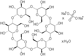 structure of CAS# 699020-02-5, alpha-环糊精硫酸钠盐水合物
