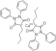 CAS 登录号：70145-60-7, 保太松钙, 4-丁基-1,2-二苯基-3,5-吡唑烷二酮钙