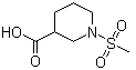 structure of CAS# 702670-29-9, 1-(甲基磺酰基)-3-哌啶羧酸