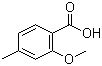 CAS 登录号：704-45-0, 2-甲氧基-4-甲基苯甲酸
