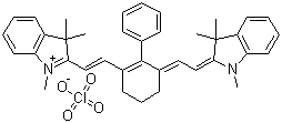CAS # 70446-36-5, 2-[2-[3-[(1,3-Dihydro-1,3,3-trimethyl-2H-indol-2-ylidene)ethylidene]-2-phenyl-1-cyclohexen-1-yl]ethenyl]-1,3,3-trimethyl-3H-indolium perchlorate