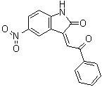 CAS # 70452-32-3, 1,3-Dihydro-5-nitro-3-(2-oxo-2-phenylethylidene)-2H-indol-2-one, NSC 298190
