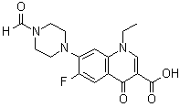 CAS # 70459-04-0, N-Formylnorfloxacin, 1-Ethyl-6-fluoro-7-(4-formylpiperazin-1-yl)-4-oxo-1,4-dihydroquinoline-3-carboxylic acid