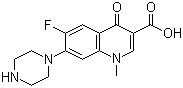 CAS # 70459-07-3, 6-Fluoro-1,4-dihydro-1-methyl-4-oxo-7-(1-piperazinyl)-3-quinolinecarboxylic acid