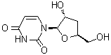 structure of CAS# 7057-27-4, 3'-脱氧尿苷