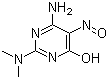 structure of CAS# 70700-44-6, 4-Amino-2-dimethylamino-6-hydroxy-5-nitrosopyrimidine
