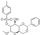 structure of CAS# 70774-92-4, Methyl 4,6-O-[(R)-phenylmethylene]-alpha-D-glucopyranoside 2-(4-methylbenzenesulfonate)
