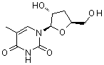 CAS 登录号：7084-29-9, 5-甲基-3'-脱氧尿苷