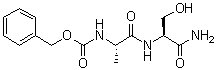 structure of CAS# 70874-14-5, N-苄氧羰基-L-丙氨酰-L-丝氨酰胺