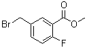 structure of CAS# 709-45-5, 5-(溴甲基)-2-氟苯甲酸甲酯