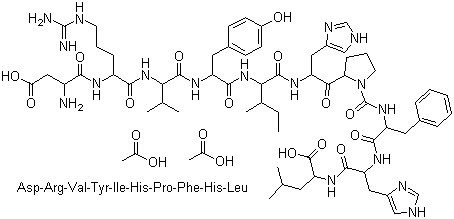 structure of CAS# 70937-97-2, 血管紧张素 I