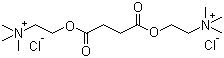 CAS # 71-27-2, Succinylcholine chloride, Suxamethonium chloride, (2-Hydroxyethyl)trimethylammonium chloride succinate, 2-Dimethylaminoethyl succinate dimethochloride